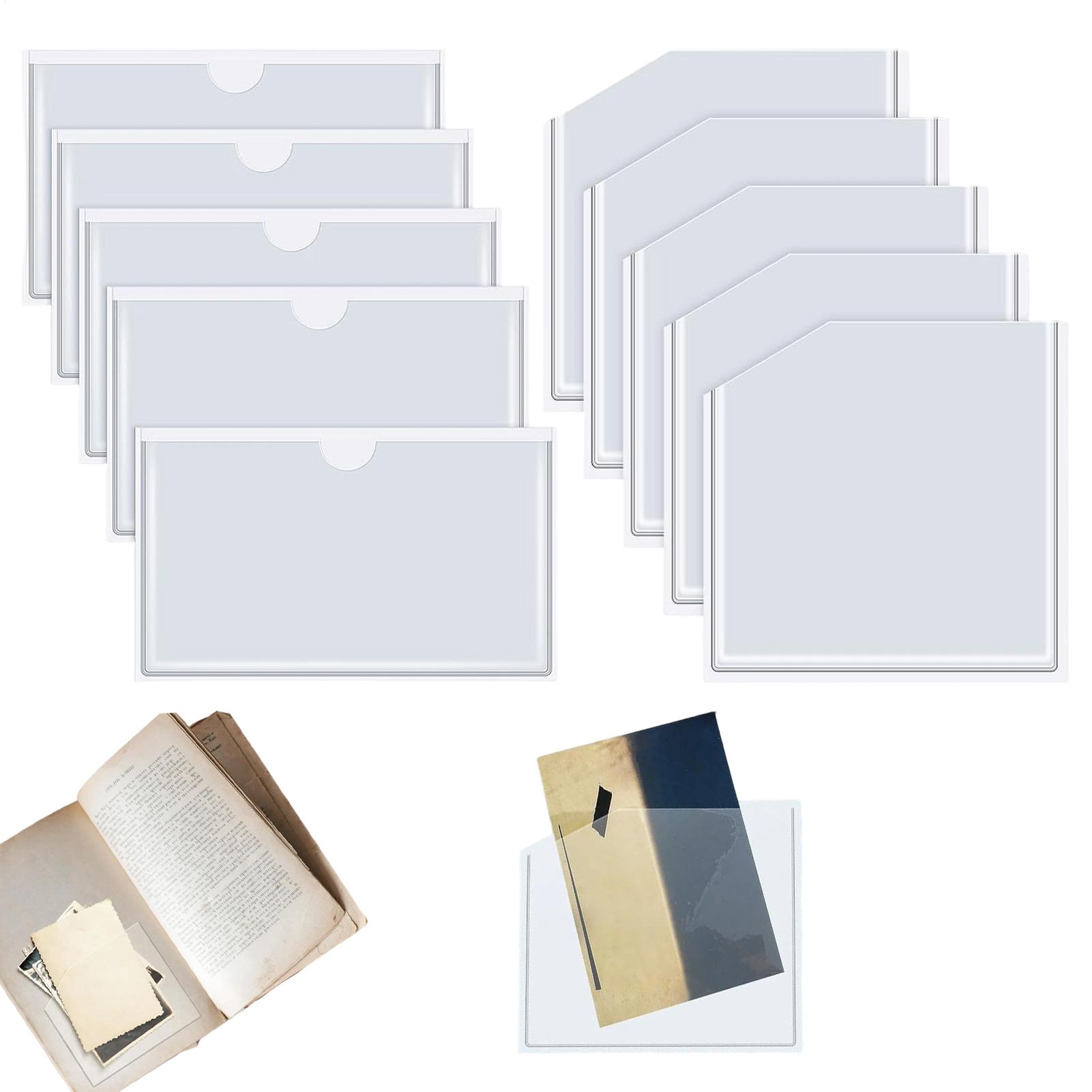 Home Office With Library - Przezroczyste, samoprzylepne kieszonki, pyłoszczelne osłonki, 10