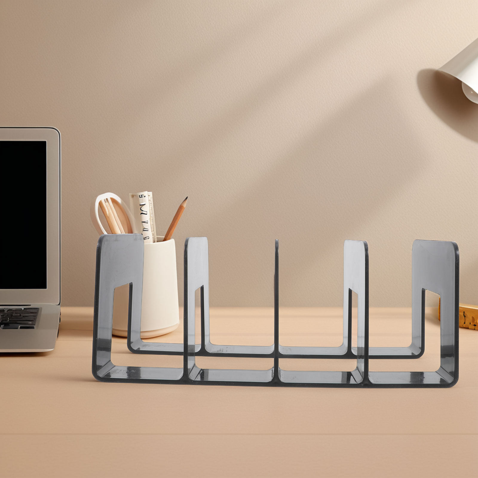 Home Office With Library - Wielokomorowy organizer na książki na biurko