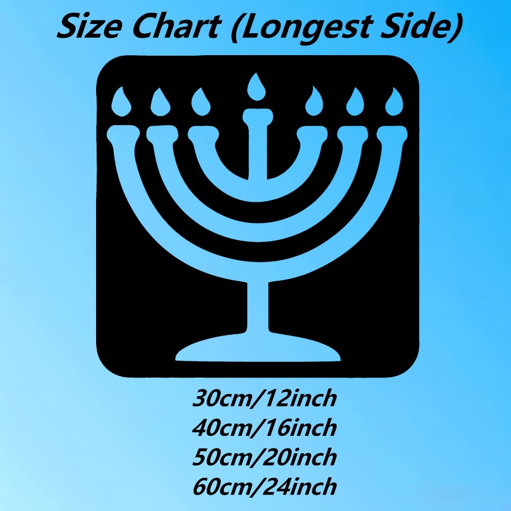 Home Office Art - CIFBUY Vintage Menorah Metalowa Dekoracja Ścienna