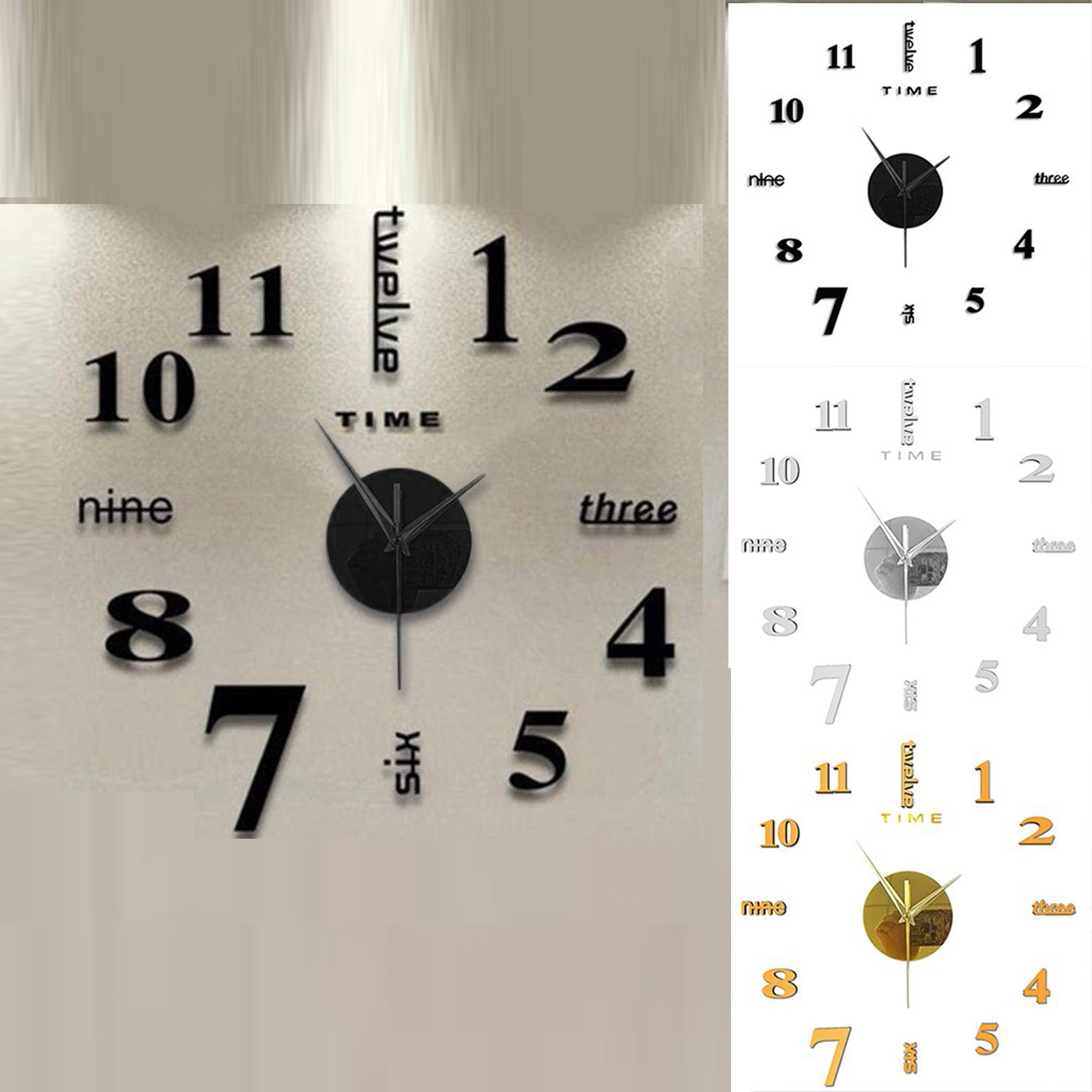 Bezramowy zegar ścienny Diy Mu – Home Office Hours recenzja i cena