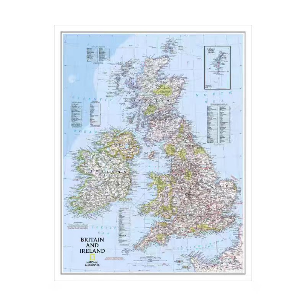 Vintage HD Mapa Wielkiej Bryta – Home Office With Library recenzja i cena